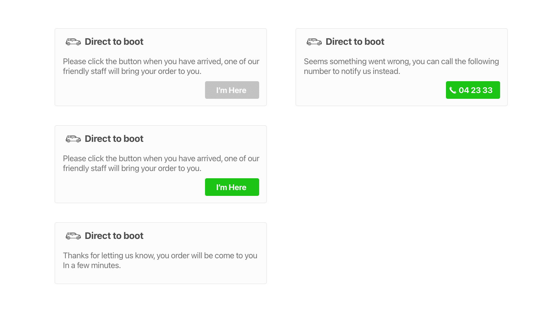 Direct to boot
