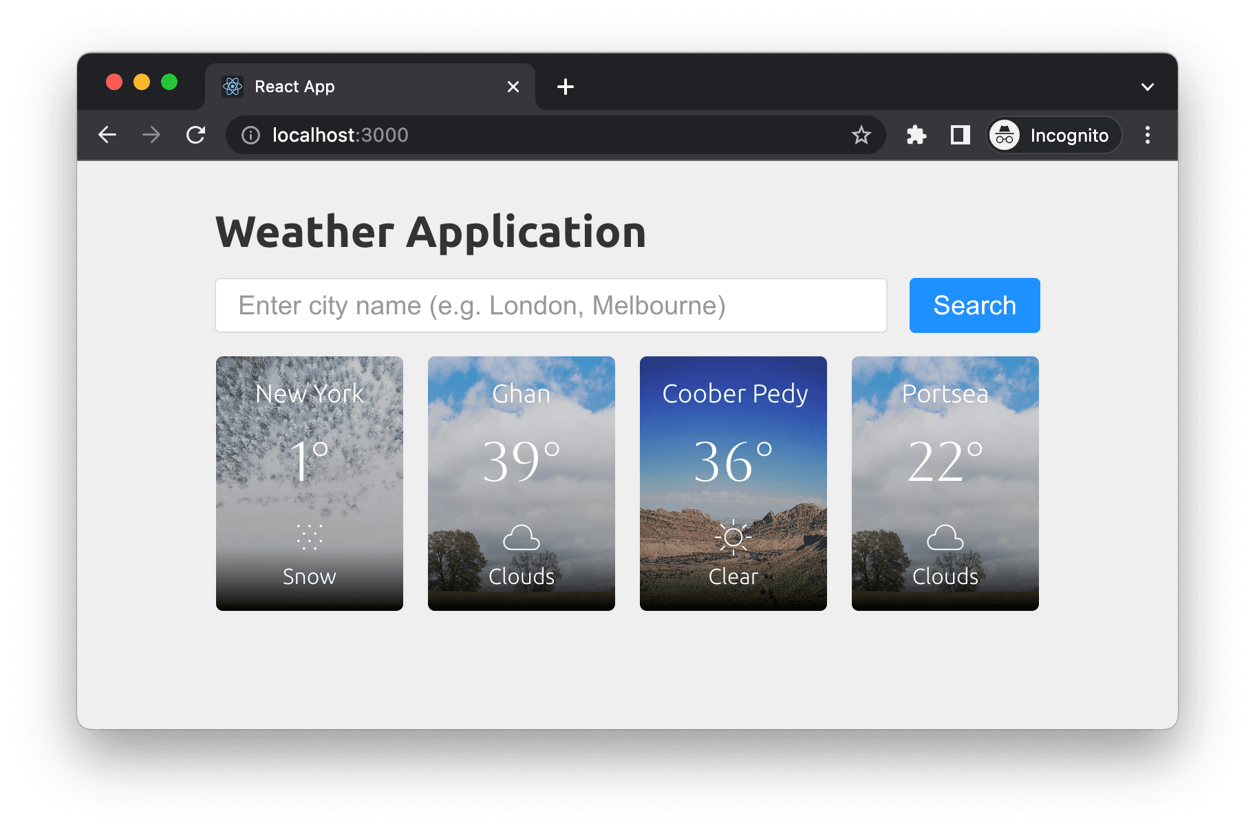 The Weather Application