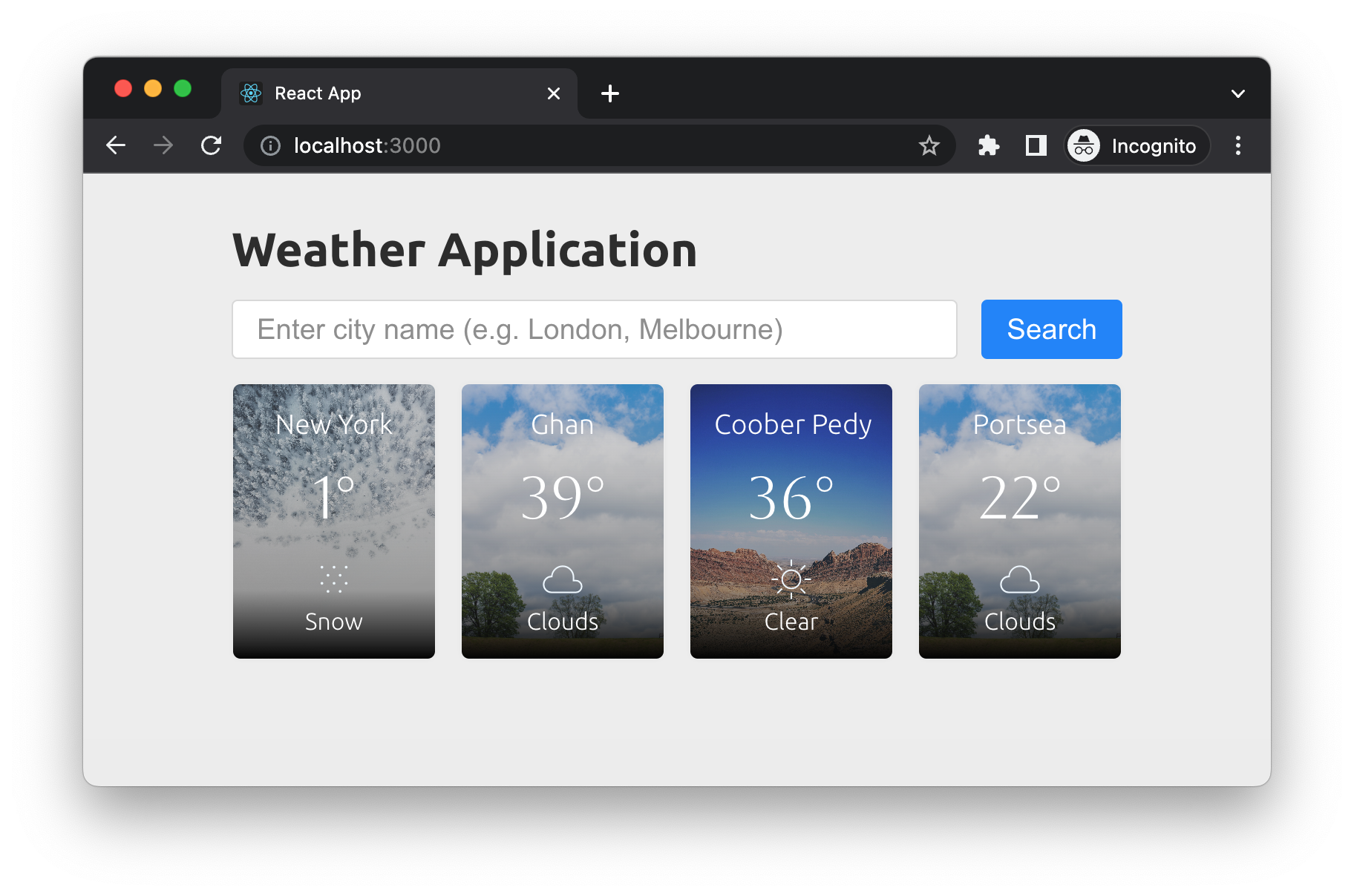 The Weather Application
